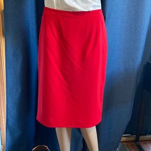 Calvin Klein Red Pencil Skirt. Size 6